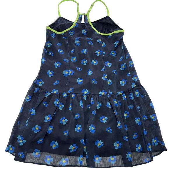 Hollister Dress Womens Medium Navy Blue Floral Layered Strappy Summer Y2K‎ - Picture 2 of 5